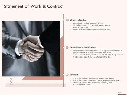 Statement of work and contract payment ppt powerpoint presentation outline shapes