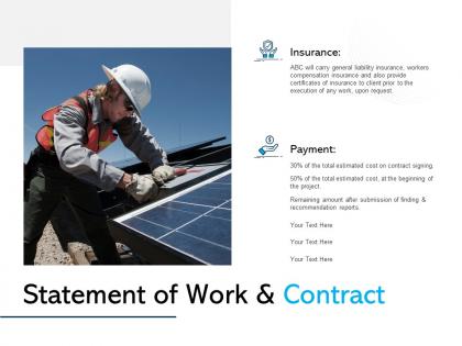 Statement of work and contract ppt powerpoint presentation icon