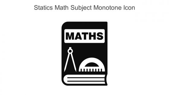Statics Math Subject Monotone Icon In Powerpoint Pptx Png And Editable Eps Format