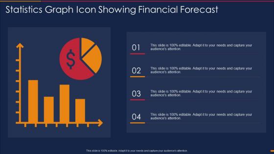 Statistics graph icon showing financial forecast