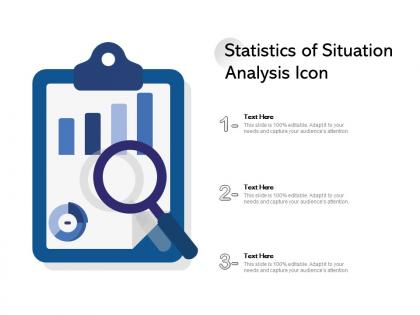 Statistics of situation analysis icon