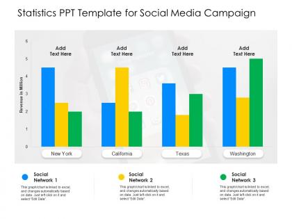 Statistics ppt template for social media campaign