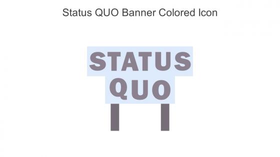 Status QUO Banner Colored Icon In Powerpoint Pptx Png And Editable Eps Format