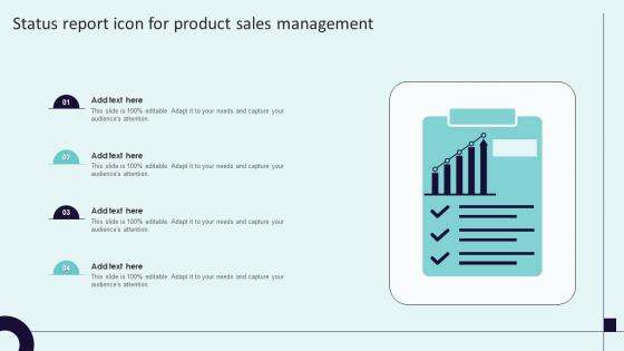 Status Report Icon For Product Sales Management