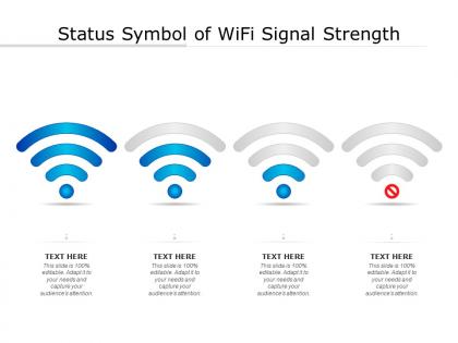 Status symbol of wifi signal strength