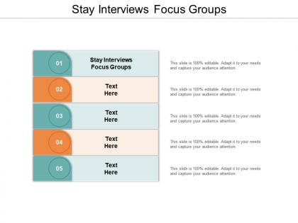 Stay interviews focus groups ppt powerpoint presentation layouts guidelines cpb