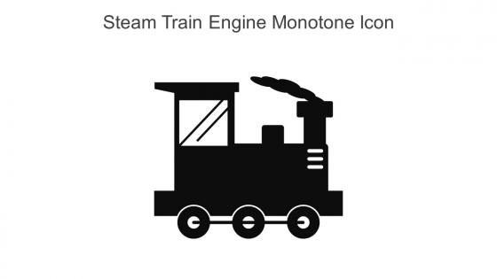 Steam Train Engine Monotone Icon In Powerpoint Pptx Png And Editable Eps Format