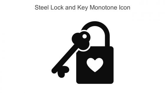 Steel Lock And Key Monotone Icon In Powerpoint Pptx Png And Editable Eps Format