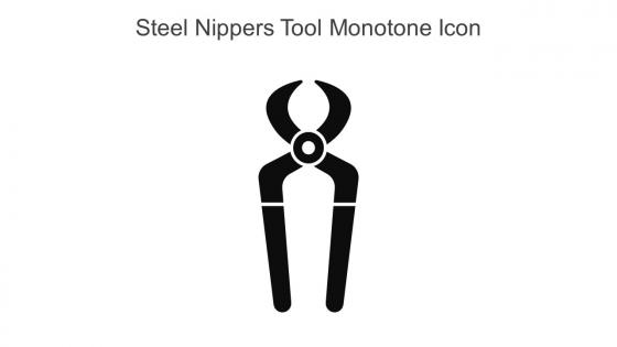 Steel Nippers Tool Monotone Icon In Powerpoint Pptx Png And Editable Eps Format