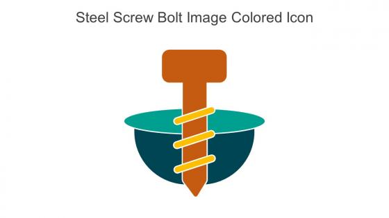 Steel Screw Bolt Image Colored Icon In Powerpoint Pptx Png And Editable Eps Format