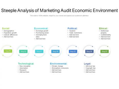 Steeple analysis of marketing audit economic environment