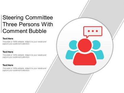 Steering committee three persons with comment bubble