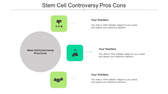 Stem Cell Controversy Pros Cons Ppt Powerpoint Presentation Infographics Example Cpb
