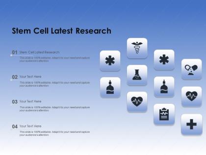 Stem cell latest research ppt powerpoint presentation slides visual aids