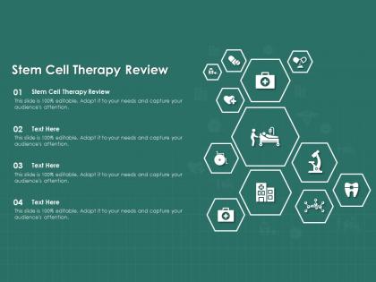 Stem cell therapy review ppt powerpoint presentation infographics graphics