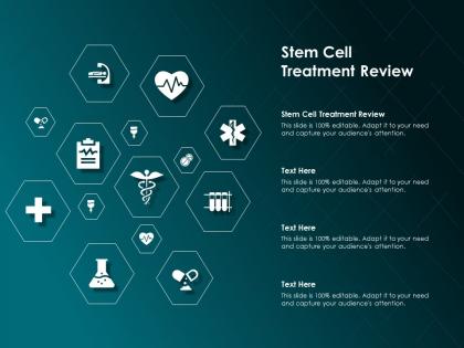 Stem cell treatment review ppt powerpoint presentation icon example topics