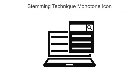 Stemming Technique Monotone Icon In Powerpoint Pptx Png And Editable Eps Format