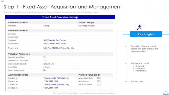 Step 1 Fixed Asset Acquisition And Management Implementing Fixed Asset Management