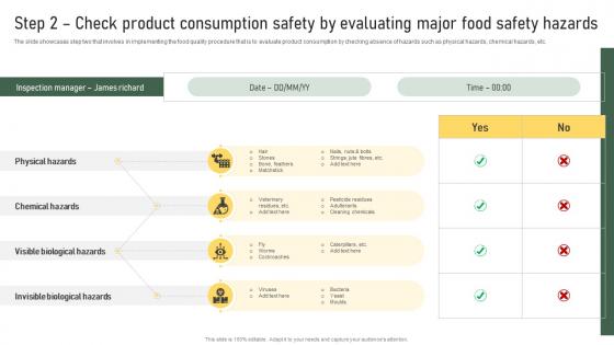 Step 2 Check Product Consumption Safety By Evaluating Major Food Safety Strategic Food Packaging