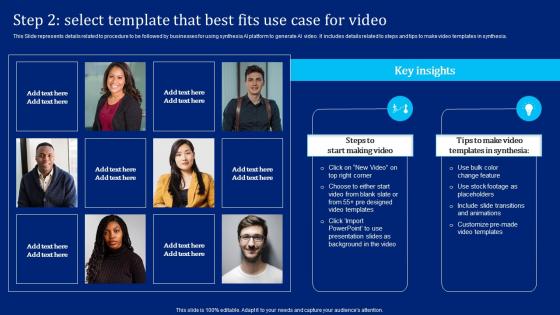 Step 2 Select Template That Best Fits Use Case For Video Implementing Synthesia AI SS V