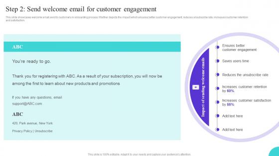 Step 2 Send welcome email onboarding journey to enhance user interaction