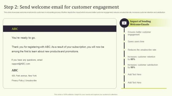 Step 2 Send Welcome Seamless Onboarding Journey To Increase Customer Response Rate