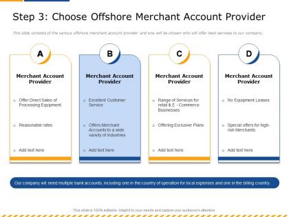 Step 3 choose offshore merchant account provider wide ppt powerpoint presentation pictures