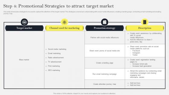 Step 4 Promotional Strategies To Attract Target Market Social Media Marketing To Increase MKT SS V
