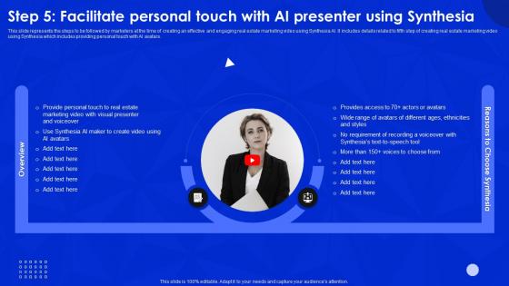 Step 5 Facilitate Personal Touch With Synthesia AI Video Generation Platform AI SS