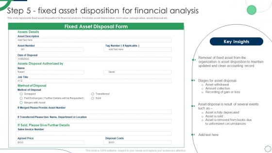 Step 5 Fixed Asset Disposition For Financial Analysis Deploying Fixed Asset Management Framework