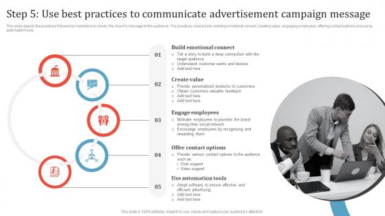 Step 5 Use Best Practices To Communicate Advertisement Promotion Campaign To Boost Business MKT SS V