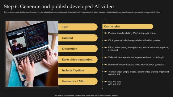 Step 6 Generate And Publish Developed Ai Video Synthesia AI Text To Video AI SS V