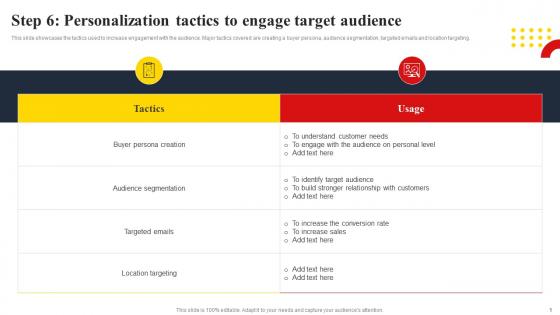 Step 6 Personalization Tactics To Engage Target Audience Techniques To Create Successful Event MKT SS V