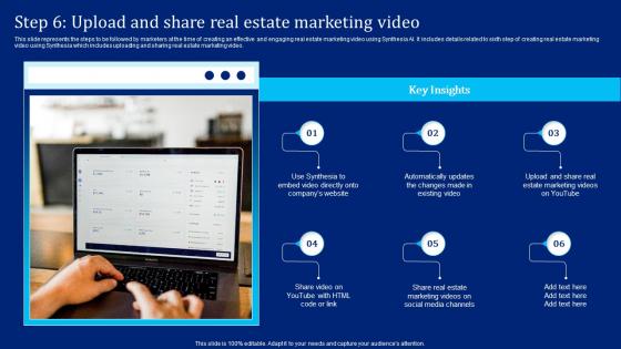 Step 6 Upload And Share Real Estate Marketing Video Implementing Synthesia AI SS V