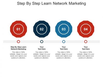 Step by step learn network marketing ppt powerpoint presentation infographic template pictures cpb