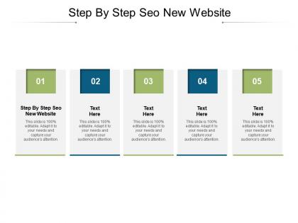 Step by step seo new website ppt powerpoint presentation inspiration background cpb