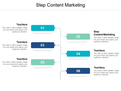 Step content marketing ppt powerpoint presentation outline aids cpb