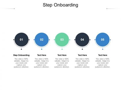Step onboarding ppt powerpoint presentation infographics guide cpb