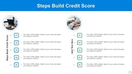Steps Build Credit Score Ppt Powerpoint Presentation Icon Format Ideas Cpb