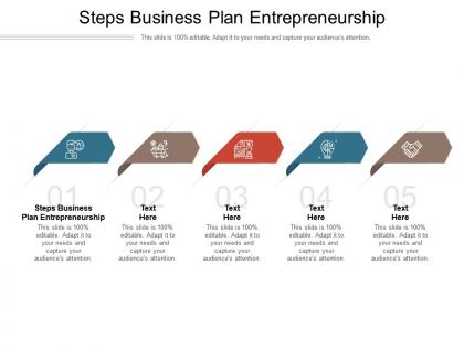Steps business plan entrepreneurship ppt powerpoint presentation icon cpb