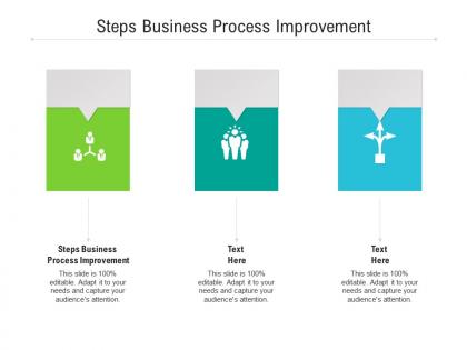 Steps business process improvement ppt powerpoint presentation slides guidelines cpb