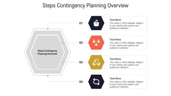 Steps contingency planning overview ppt powerpoint presentation layouts icons cpb