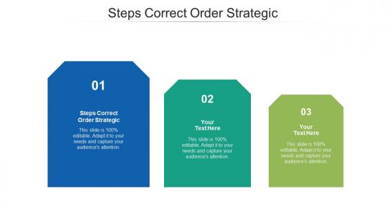 Steps correct order strategic ppt powerpoint presentation ideas pictures cpb