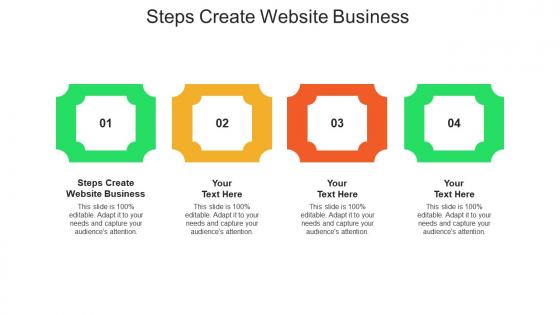 Steps create website business ppt powerpoint presentation icon picture cpb