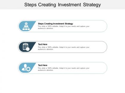 Steps creating investment strategy ppt powerpoint presentation summary cpb