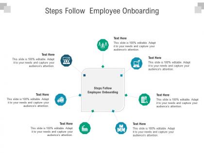 Steps follow employee onboarding ppt powerpoint presentation slides design inspiration cpb
