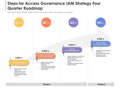Steps for access governance iam strategy four quarter roadmap