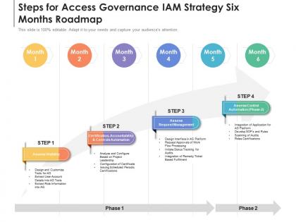 Steps for access governance iam strategy six months roadmap