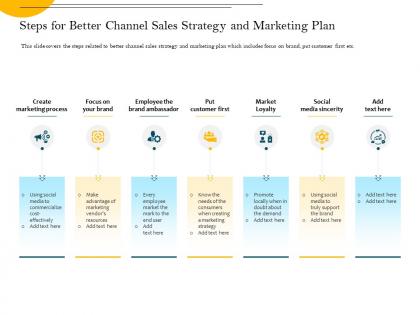 Steps for better channel sales strategy and marketing plan sincerity ppt powerpoint presentation file tips