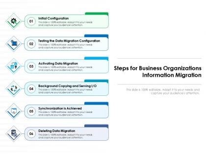 Steps for business organizations information migration
